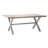 ALUMINIOWY STÓŁ OGRODOWY Z BLATEM POLYWOOD 180 x 100 x 75 CM BEŻOWY *9477