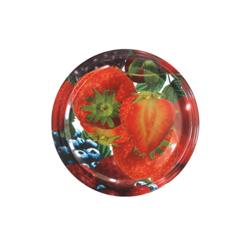 SET OF 10 LIDS DIA 66 STRAWBERRY WITH BLUEBERRY