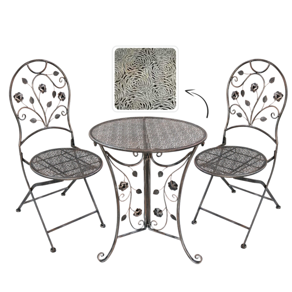 Set de mobilier de grădină metalic "MADISON" masă + 2 scaune *8251