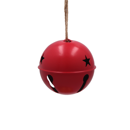 ORNAMENT DE CRĂCIUN - PENDULĂ 10 x 10 x 10,5 CM METAL ICĂ ROȘU CU CLĂCĂ *0924