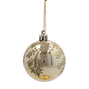 SET OF 8 CHRISTMAS BAUBLES GOLD 6 CM