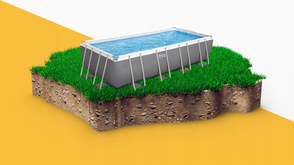 PISCINĂ CU CADRU 4,12 x 2,01 x 1,22 M (PISCINĂ, POMPĂ DE NISIP, SCARĂ, DISTRIBUITOR) *0258 *6288