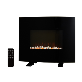 WALL-MOUNTED FIREPLACE WITH FLAME EFFECT - 61 X 13,5 X 48 CM - 1000/2000W