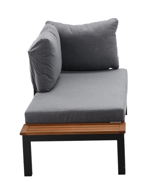 SET DE MOBILIER DIN ALUMINIU MODULAR "LAGOON" - MASĂ /WIM9841/ + 2 CANAPELE /WIM9834 x2/