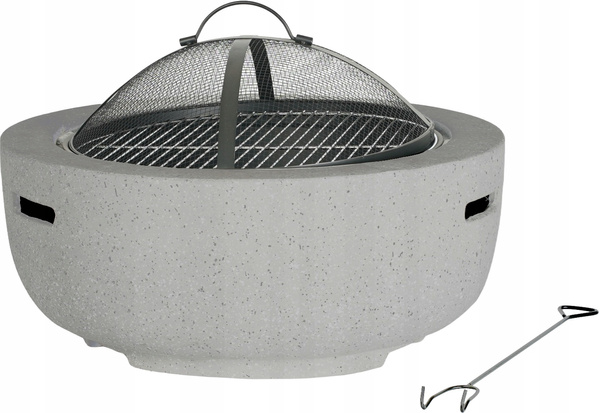 GARDEN FIREPLACE WITH COVER AND POKER 60 x 60 X 42 CM