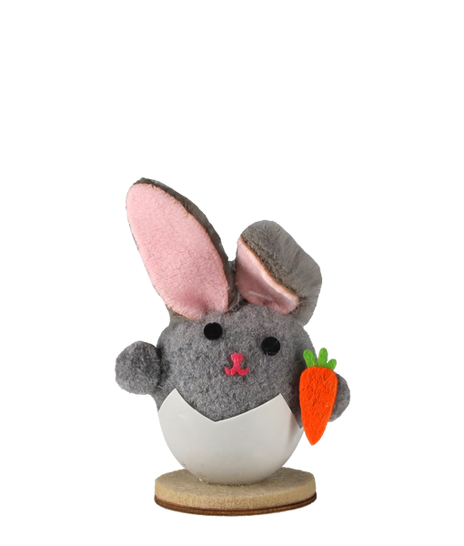 VEĽKONOČNÁ DEKORÁCIA - ZAJACIK V ŠKÓRKE 4 x 6 x 9 CM MIX 2 FARBY bal=12ks *8963