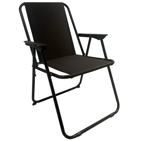 KRZESŁO OGRODOWE SKŁADANE CZARNE 53x59x76cm