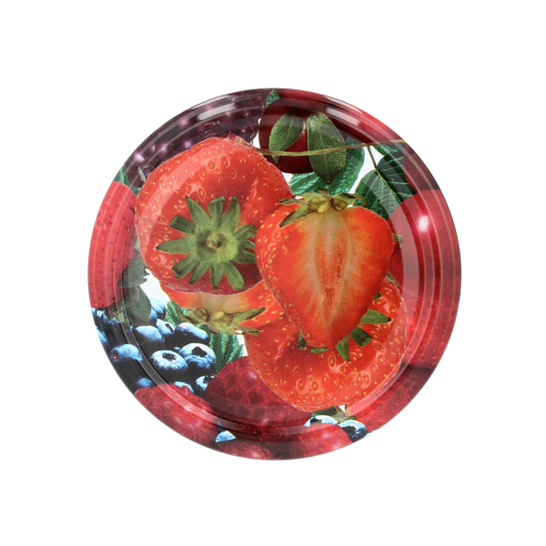 SET OF 10 LIDS DIA 82 STRAWBERRY