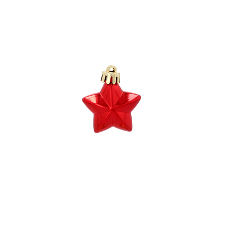 SET OF 19 BAUBLES RED/GOLD/SILVER