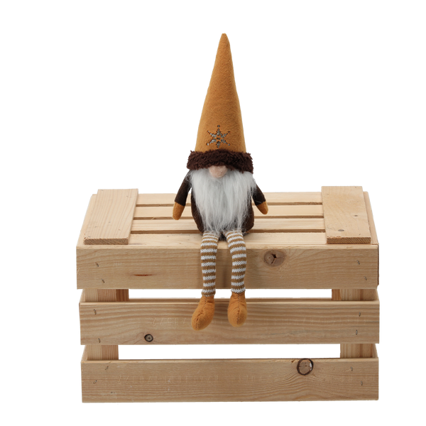 CHRISTMAS GNOME 40 CM WITH HANGING LEGS MIXED COLORS