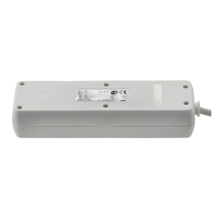 EXTENSION CORD POWER STRIP WITH SWITCH 3 SOCKETS 1.5M WHITE