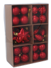 SET OF 47 BAUBLES 4-6 CM RED/GOLD/SILVER MIX DESIGNS
