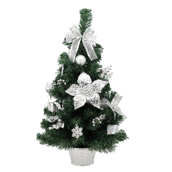 Vianočný stromček 60 cm strieborný *2262