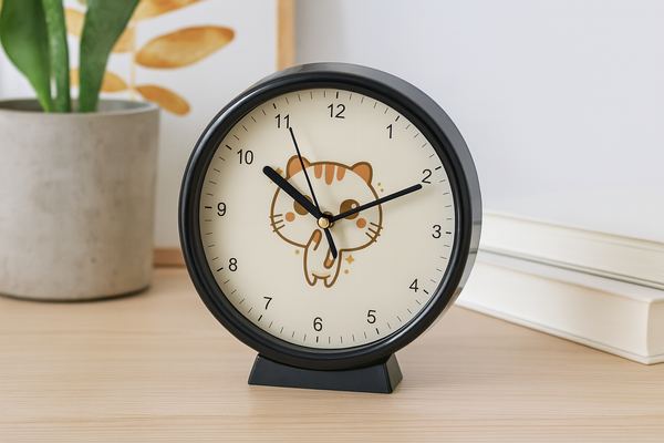 ZEGAR WISZĄCY DZIECIĘCY OKRĄGŁY 15 x 15 x 3,5 CM MIX 4 WZORÓW *4610