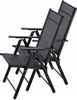 KRZESŁO OGRODOWE SKŁADANE STALOWE 66 x 53 x 107 CM CZARNE *3484