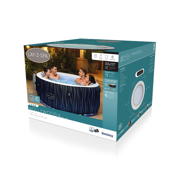 JACUZZI LAY-Z-SPA HOLLYWOOD AIR JET 196 X 66 CM