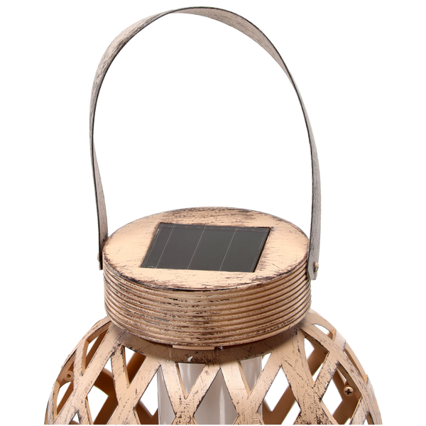 SOLÁRNÍ LAMPA ANTIQUE VÝŠ. 35,5 CM MIX VZORŮ TEPLÁ BÍLÁ disp=9ks *4399