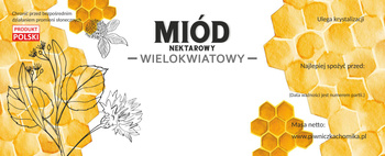 SET 100 ETICHETE MIERE NECTAR MULTIFLORALĂ 154 x 60 MM *8160