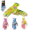 GARDEN GLOVES "8" PATTERN, POLYESTER WITH POLYURETHANE PACKET=12