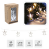 LED LIGHTS 10L BATTERY-POWERED WOODEN ANGELS WARM WHITE