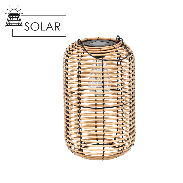 SOLÁRNÍ LAMPA METALOVÁ - BEŽOVÁ 24 CM *8914