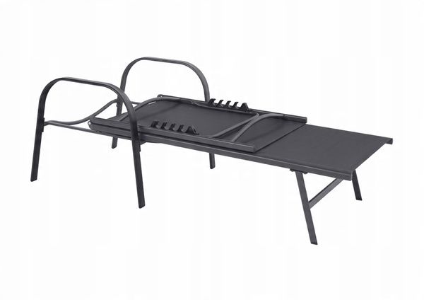 GARDEN LOUNGER 195x69x94cm DARK GREY *6111