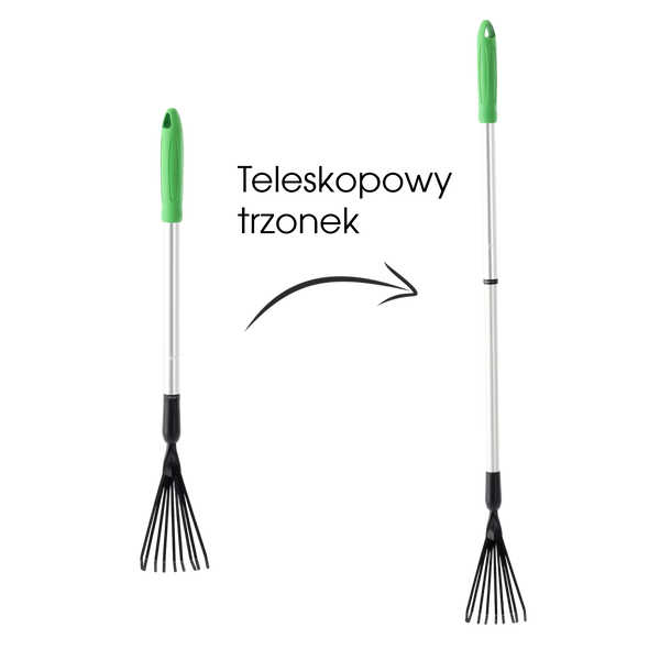 GARDEN HAND LEAF RAKE 77,5-112 CM
