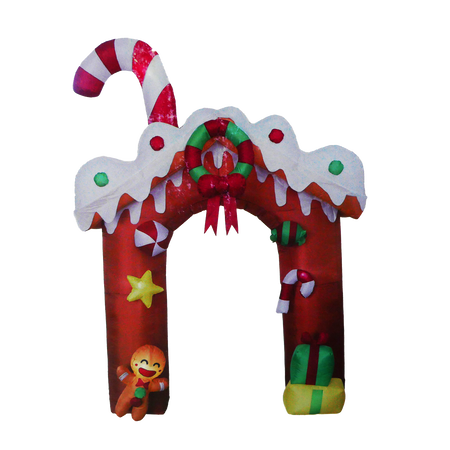 INFLATABLE ARCH GINGERBREAD LED 300 CM