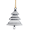 Sada 3 ozdôb na vianočný stromček - strieborný stromček 6 x 8 cm balenie=48ks *0818