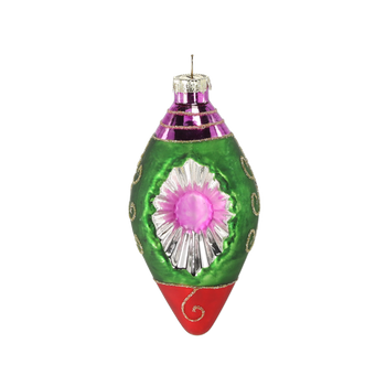 BOMBKA SZKLANA - PODŁUŻNA RETRO 6,1 x 5,1 x 12,3 CM opak=6szt *4525