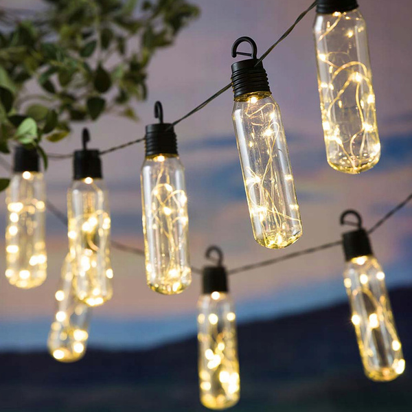 SOLÁRNÍ ZÁHRADNÍ ŘETĚZEC DÉLKA 2 + 1,8 M LUX 10 LED TEPLÁ BÍLÁ *3668