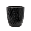 CERAMIC COVER FOR A POT 32 x 32 x 35,5 CM BLACK GLOSSY