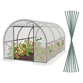 TUNEL FOLIOWY OGRODOWY 4 SEGMENTOWY BIAŁY 6 x 3 x 2 M