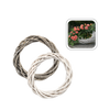 WICKER WREATH 25 CM WHITE / GRAY