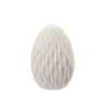 FIGURKA WIELKANOCNA - JAJKO CERAMICZNE BIAŁE 9,5 x 9,5 x 14 cm LED opak=4szt *9828