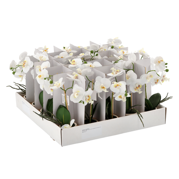 ARTIFICIAL FLOWER - MIX OF 3 COLORS ORCHID 30 CM PACK=25 PCS PALLET=75 PCS