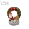 FIGURE OF THE NATIVITY SCENE - WREATH WITH SANTA "MERRY CHRISTMAS" 22 X 21 X 40 CM LED