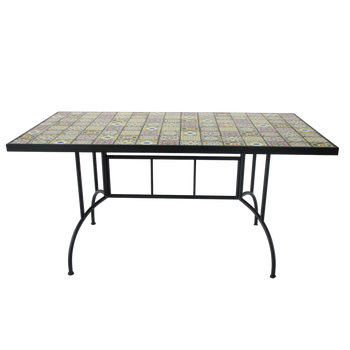 STOLIK OGRODOWY MOZAIKOWY 150 x 80 x 74 CM PROSTOKĄTNY *8130