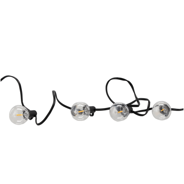 GIRLANDĂ PENTRU GRĂDINĂ 2în1 (SOLARĂ / 3 V) LUNGIME 7,5 M BUBBLE 25 LED ALB CALD CU SUPORTURI *1304