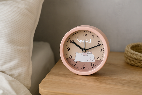 BUDZIK STOJĄCY OWALNY 13 x 13 x 4,4 CM MIX 3 WZORÓW *4641