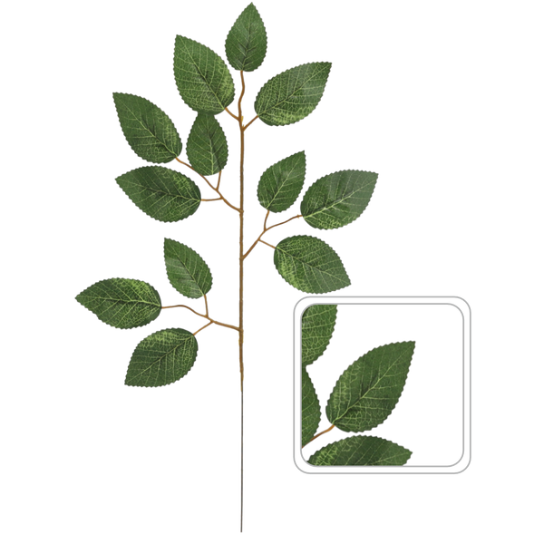 ARTIFICIAL BRANCH - ROSE LEAF 40 x 21 CM