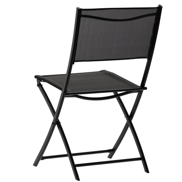 SET DE MOBILIER PENTRU BALKON - MASA ROTUNDĂ + 2 ȘEZLONGURI FOLDABLE - NEGRU *6643
