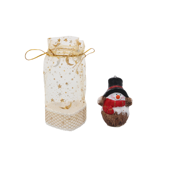 FIGURKA BOŻONAR. – MIKOŁAJ / BAŁWANEK W WORECZKU 4 x 3 x 6 CM opak=16 szt *5104