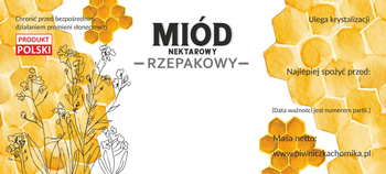 SÚPRAVA 100 NÁLEPIEK RÝMOVÝ MED NEKTÁR 116 x 50 MM *8252