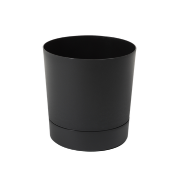 Ghiveci cu farfurie AURA 200-NEGRU*41244