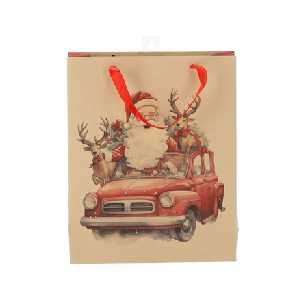 CHRISTMAS GIFT BAG SANTA CLAUS 26 x 32 x 10 CM