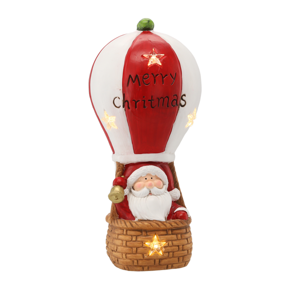 FIGURĂ DE CRĂCIUN - MOȘ CRĂCIUN ÎN BALON 20 X 20 X 43 CM LED *1001