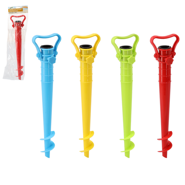 ŠROUBOVACÍ STOJAK POD SLNEČNÍK 38CM MIX FARIEB *8388