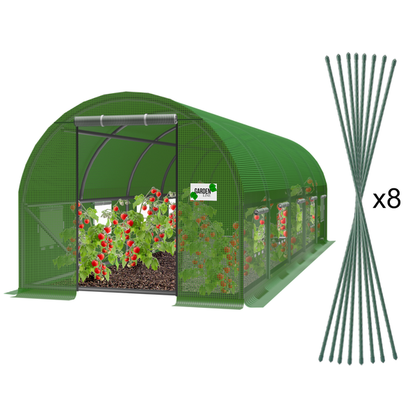 Garden Poly Tunnel 5-Segment Green 8 x 3 x 2 M