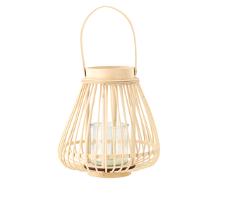 WOODEN LANTERN 25 X 28 CM – NATURAL
